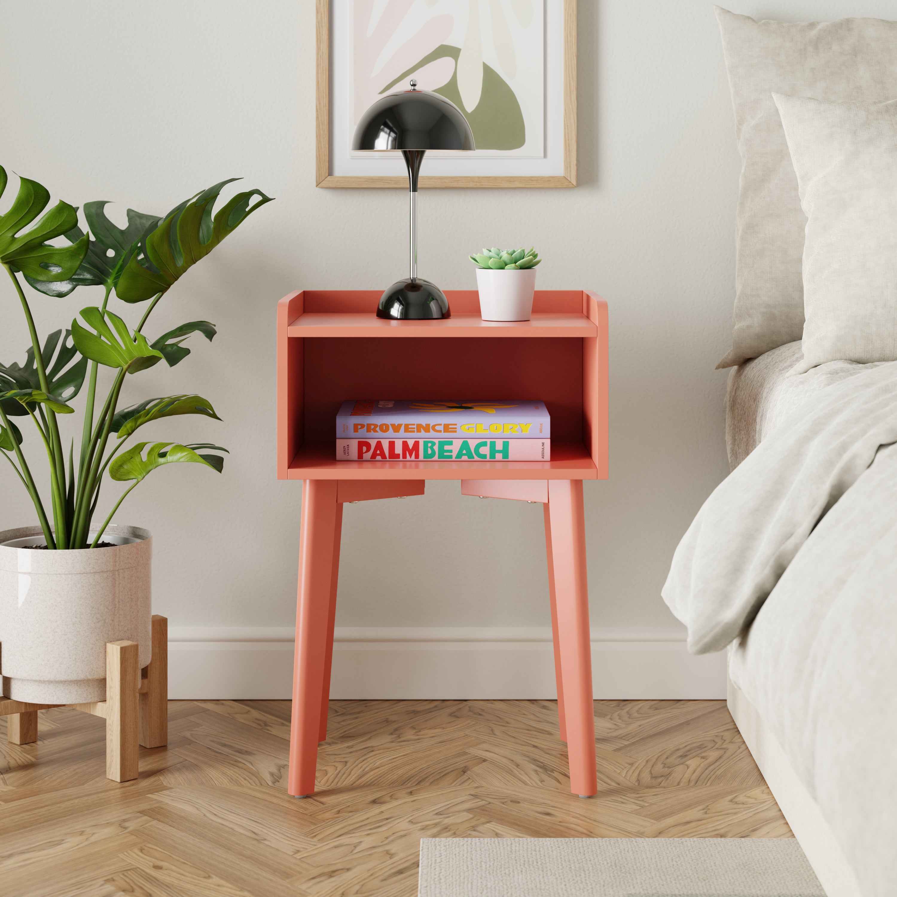 Cheska Bedside Table Red Clay