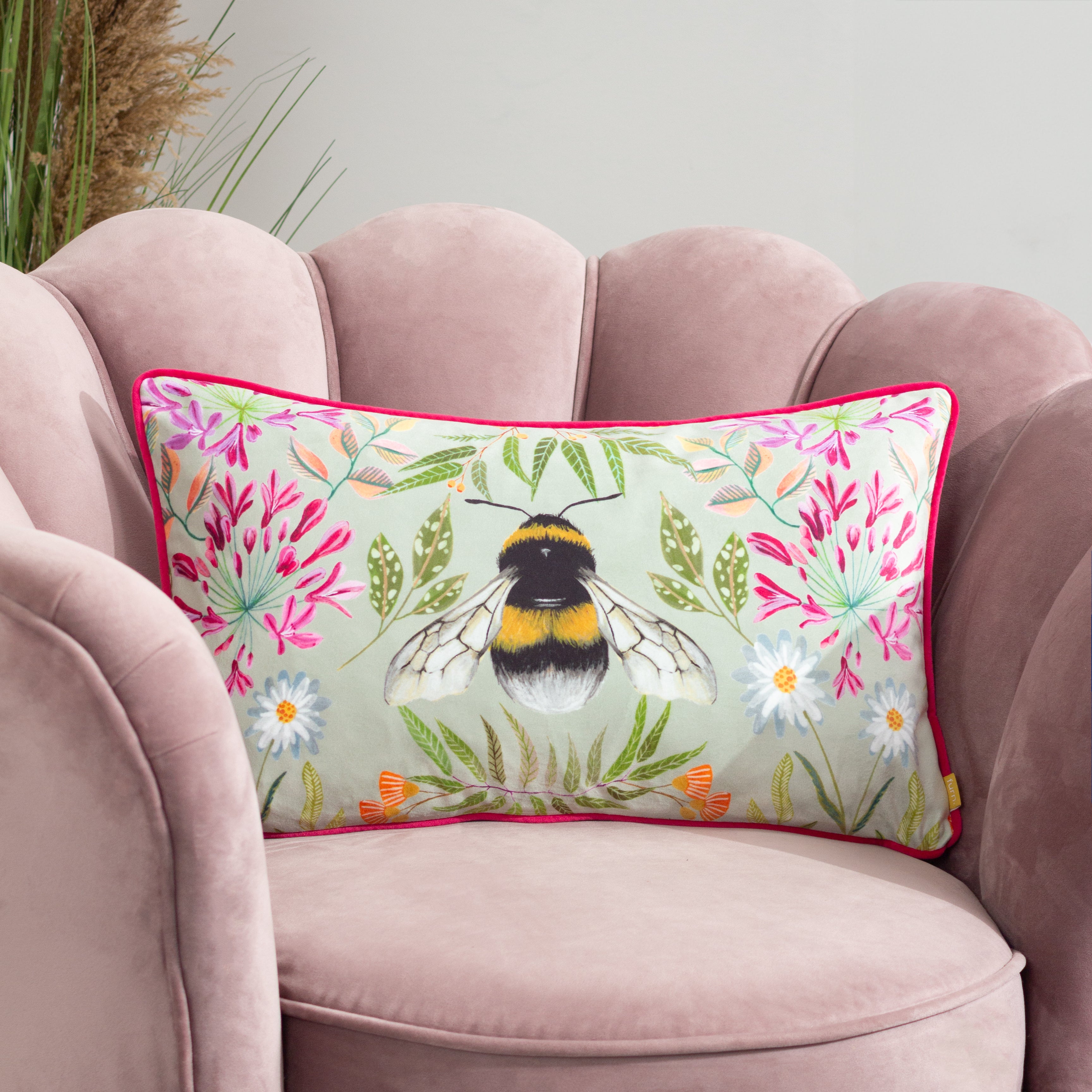 Furn Bee Rectangular Cushion Multicoloured