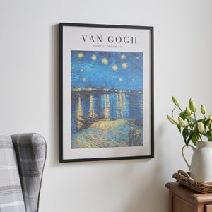 Night At The Rhone By Van Gogh Framed Print