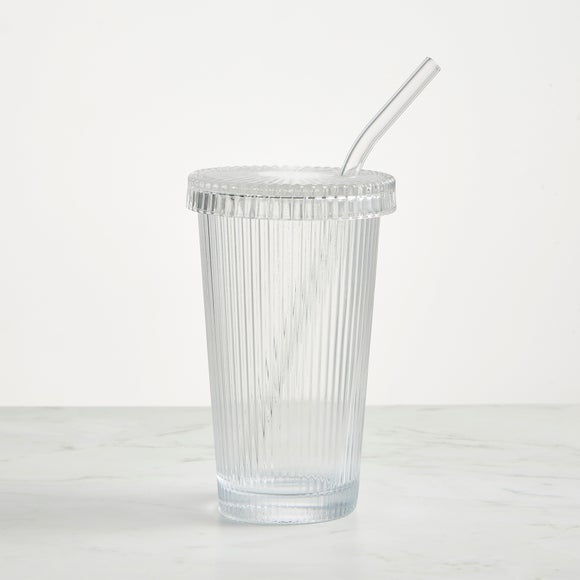 Glass with straw discount