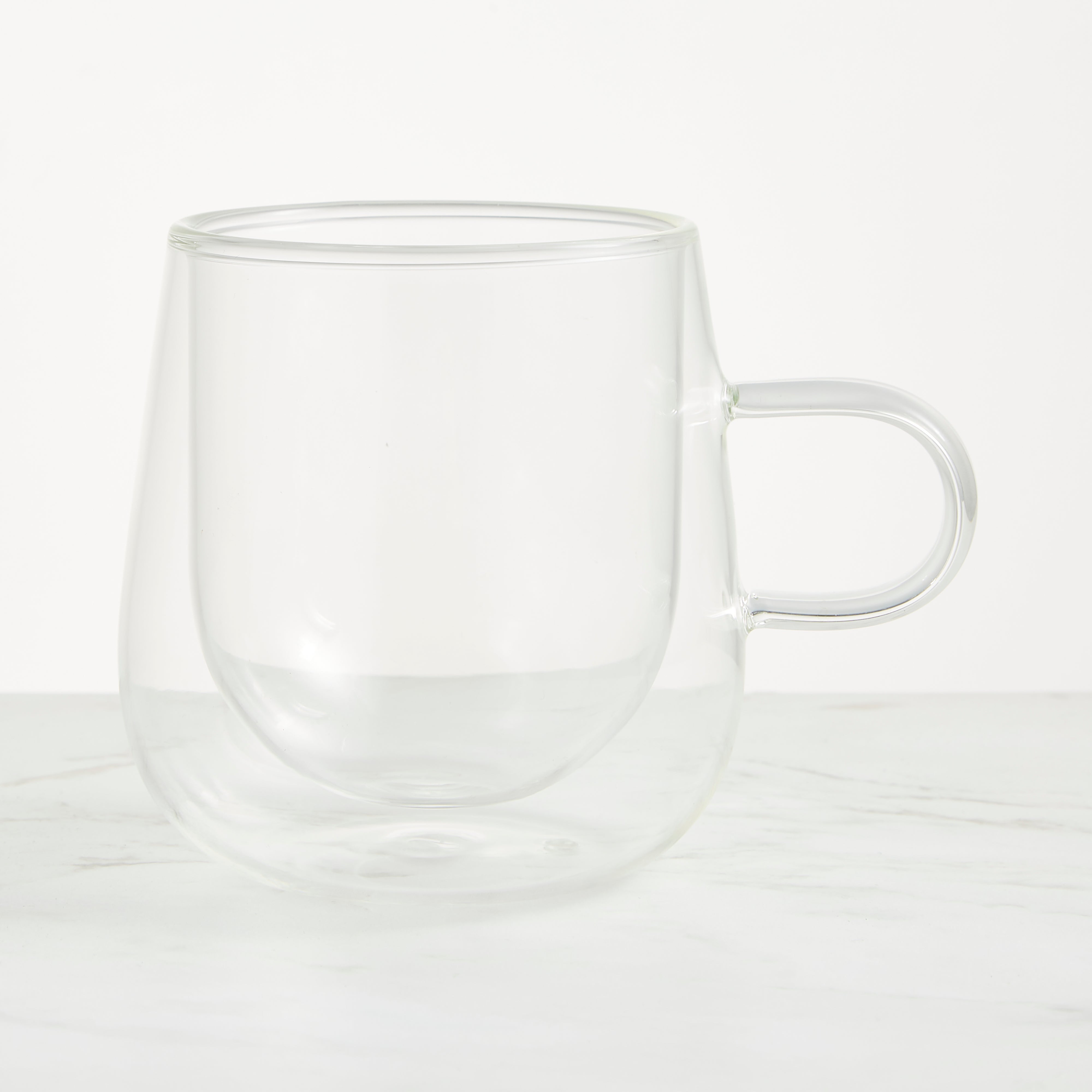 Double Wall 280ml Clear Glass Cup