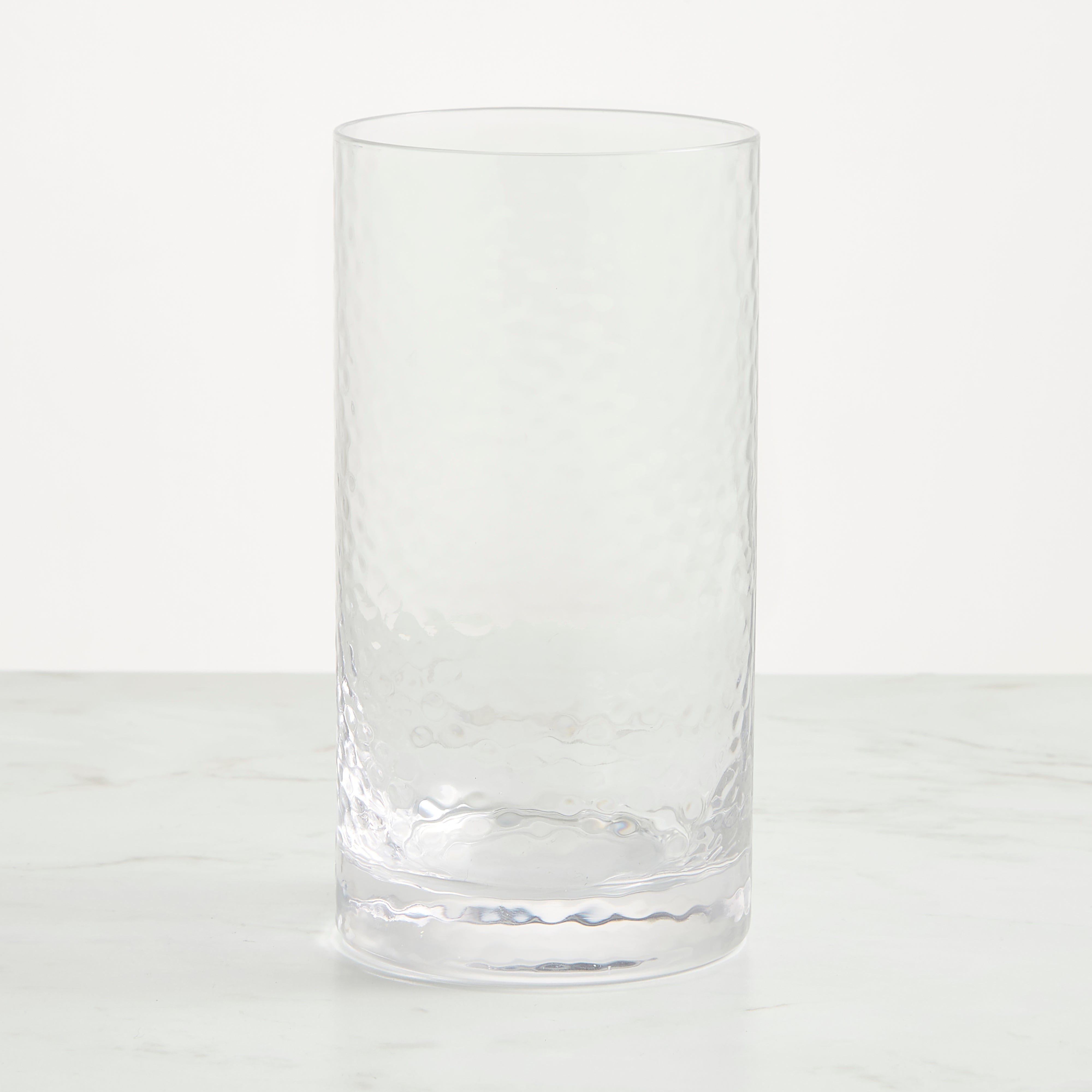 Hammered Clear HiBall Glass