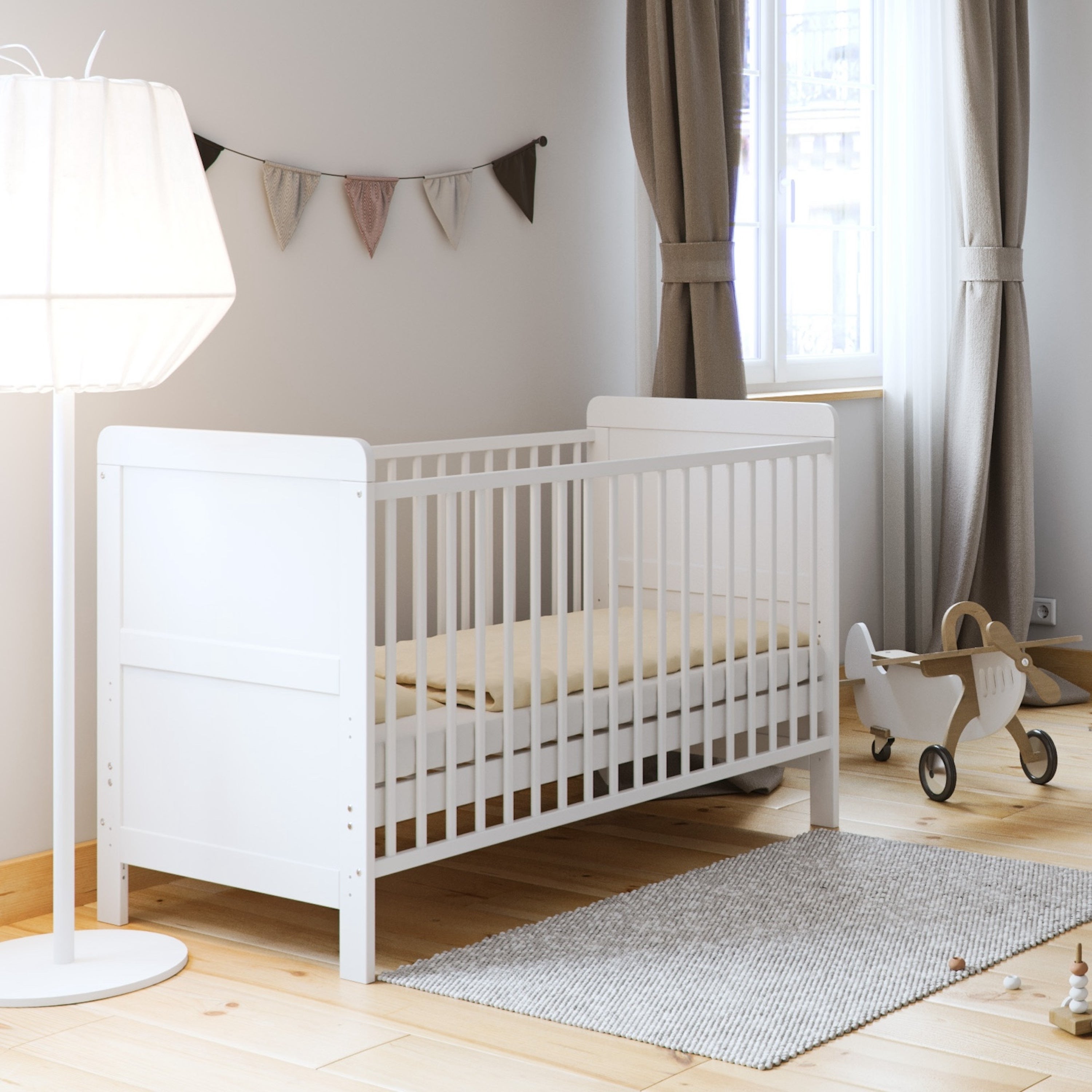 Photos - Cot Classic  Bed White 