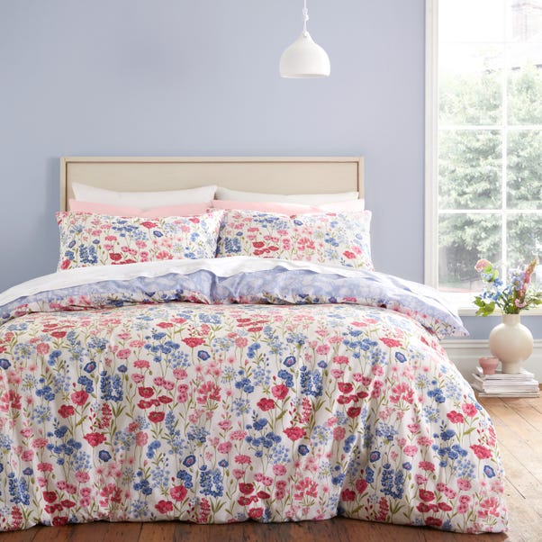 Bianca Olivia Floral 200 Thread Count Cotton Pink Duvet Cover and Pillowcase Set image 1 of 5