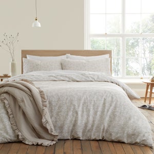Bianca Shadow Leaves 200 Thread Count 100 Cotton Duvet Cover & Pillowcase Set