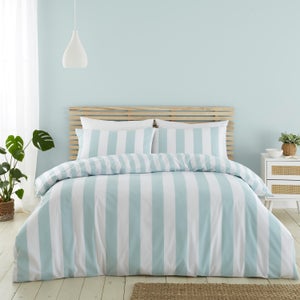 Catherine Lansfield Cove Stripe Duvet Cover And Pillowcase Set