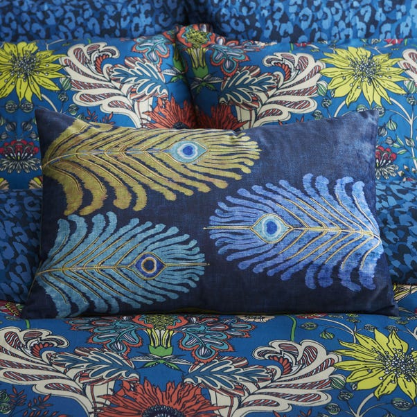 Matthew Williamson Peacock Rectangle Feather Filled Cushion image 1 of 4