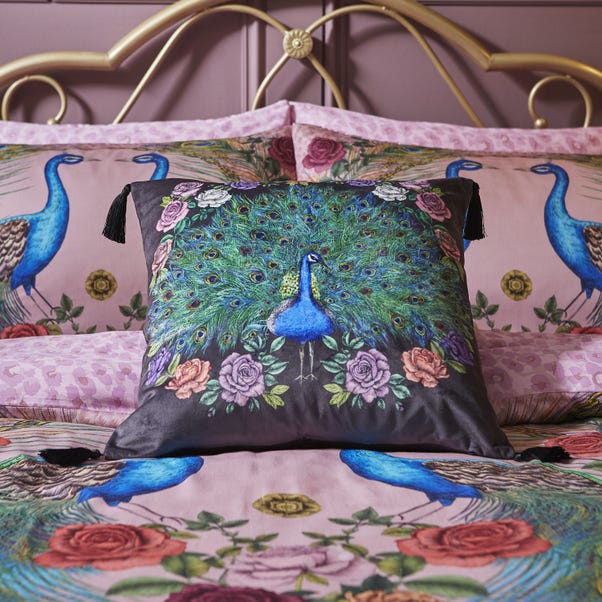 Matthew Williamson Peacock Bloom Square Feather Filled Cushion image 1 of 4
