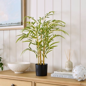 Artificial Real Touch Bamboo Tree in Black Plastic Plant Pot