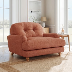 Martha Faux Linen Snuggle Chair
