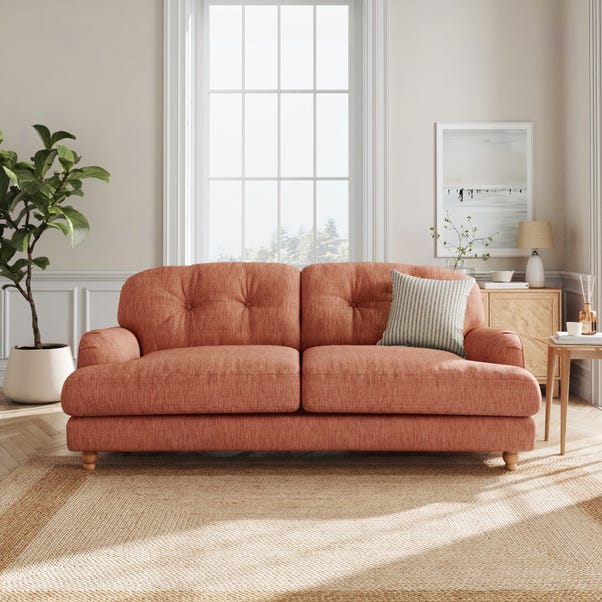Martha Faux Linen 3 Seater Sofa image 1 of 9