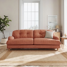 Martha Slub Faux Linen 4 Seater Sofa