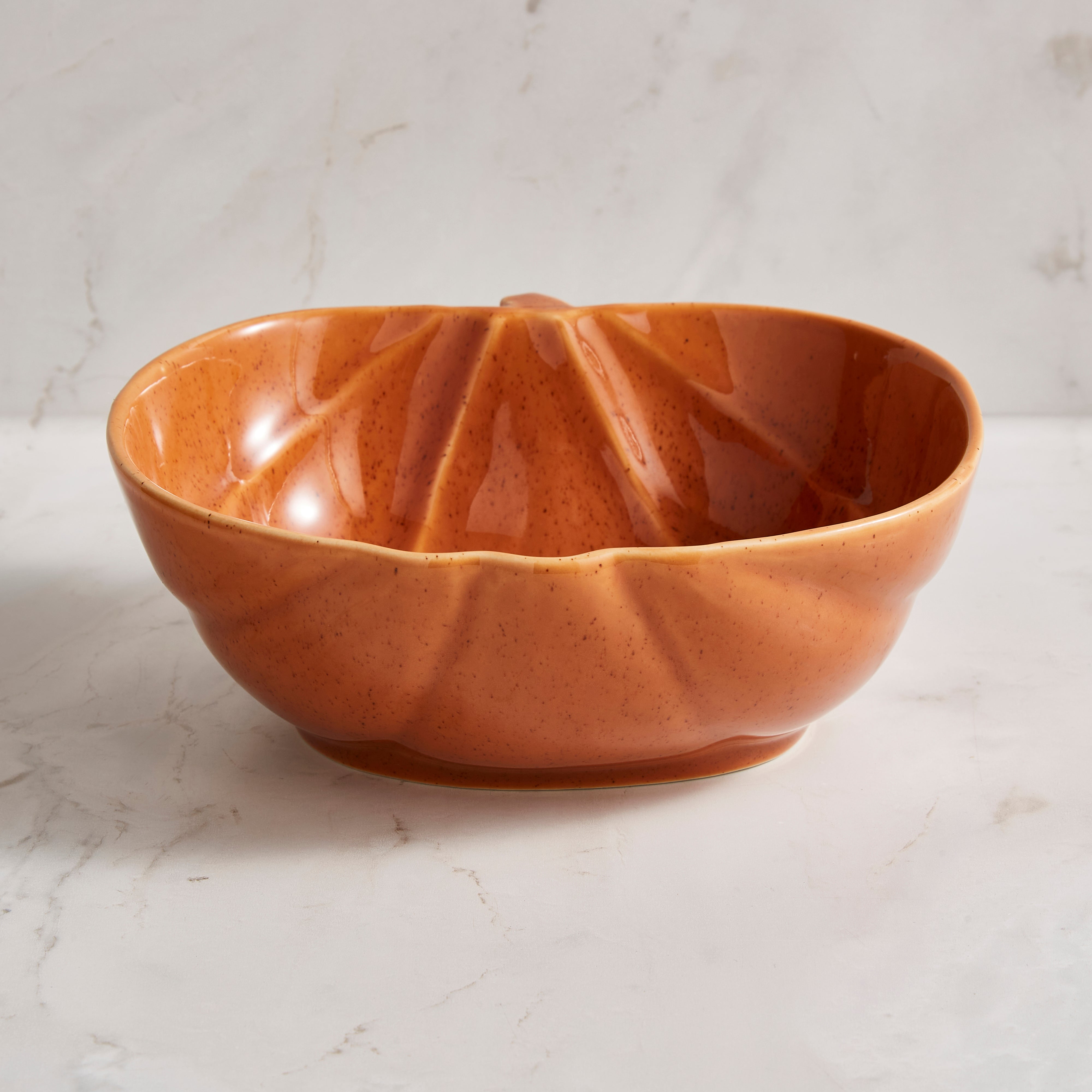 Pumpkin Reactive Glaze Bowl Orange