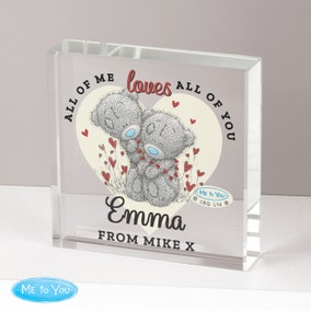 Personalised Me to You Love Heart Crystal Ornament