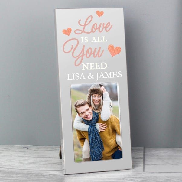 Personalised 'Love is All You Need' Photo Frame image 1 of 3