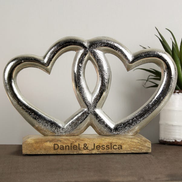 Personalised  Double Heart Ornament image 1 of 3