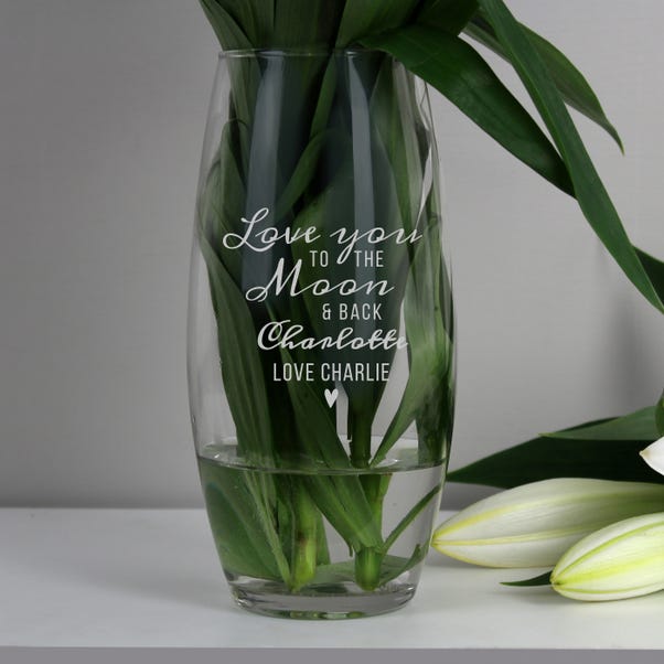 Personalised Love You To The Moon and Back Bullet Vase image 1 of 3