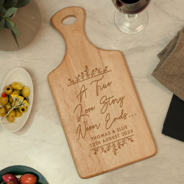 Personalised True Love Story Wooden Paddle Board image 1 of 4
