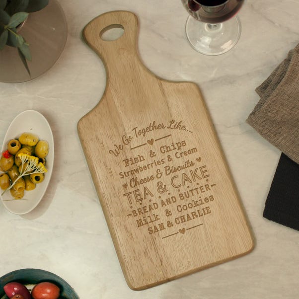 Personalised We Go Together Wooden Paddle Board image 1 of 6