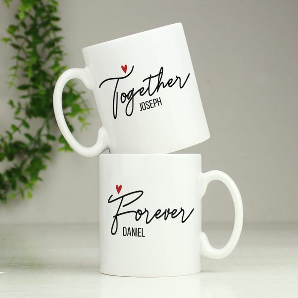Personalised Set of 2 Together Forever Mugs image 1 of 5