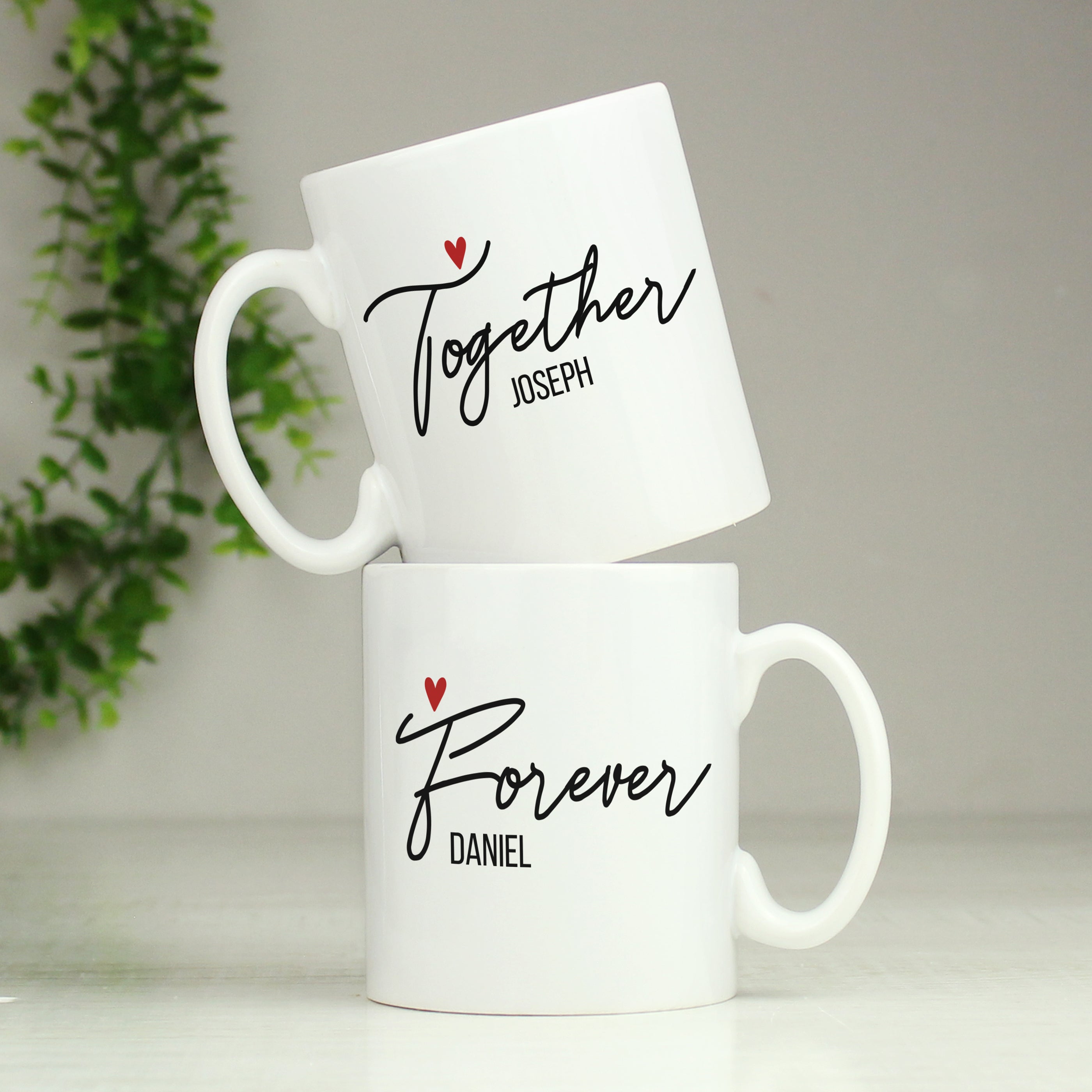 Personalised Set of 2 Together Forever Mugs