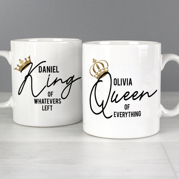 Set Di 4 Sottobicchieri Divertenti Con Scritta Queen Of F-King Everything - 9x9 Cm, Finitura Lucida, Regalo Originale