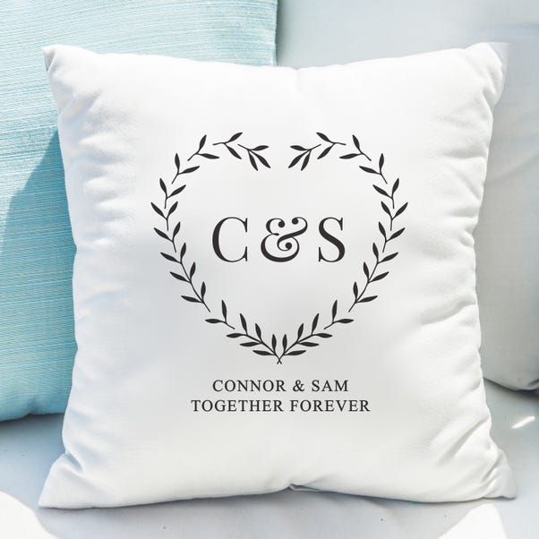 Personalised Couples Heart Cushion image 1 of 5