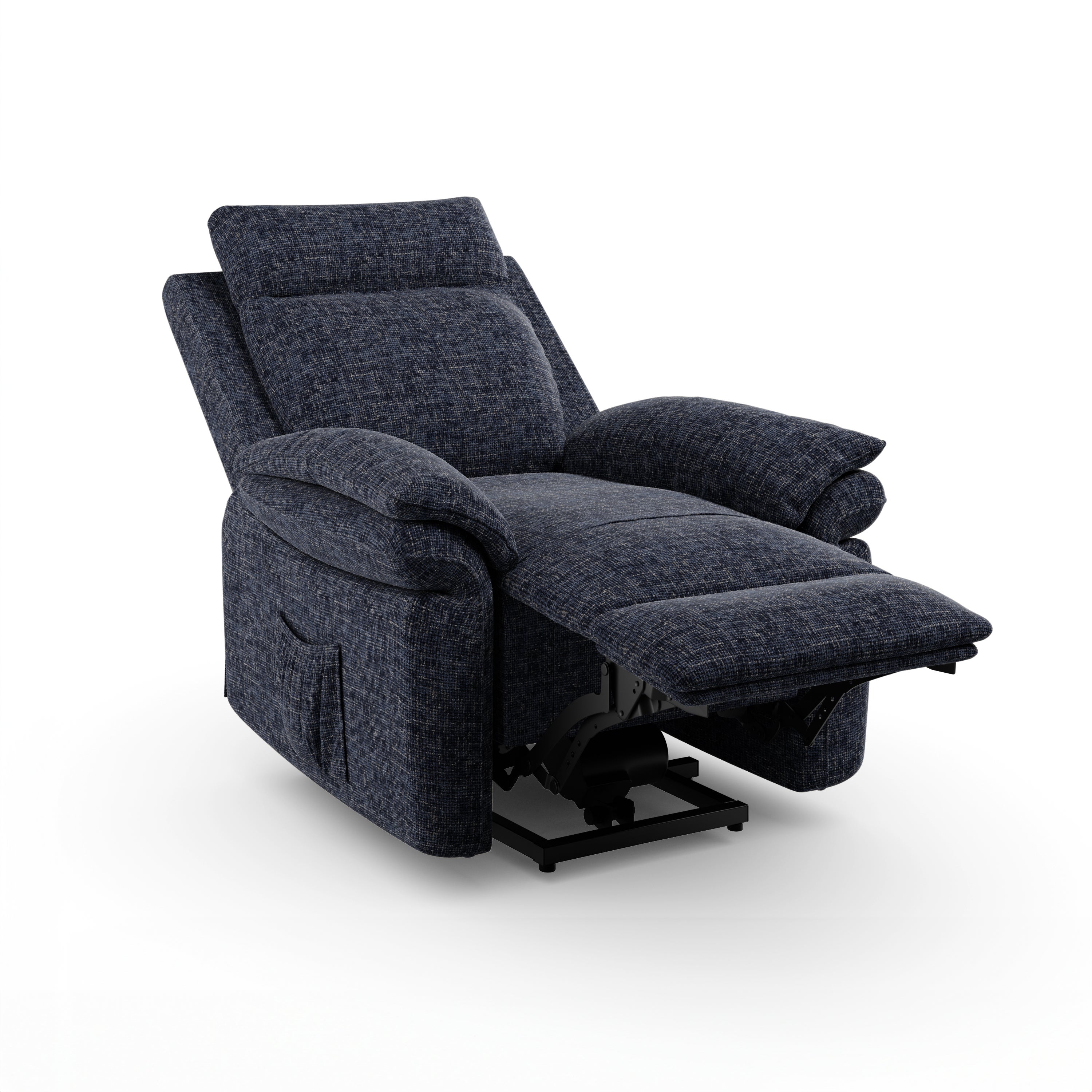 Kenley Padded Rise and Recline Chair, Chunky Chenille | Dunelm