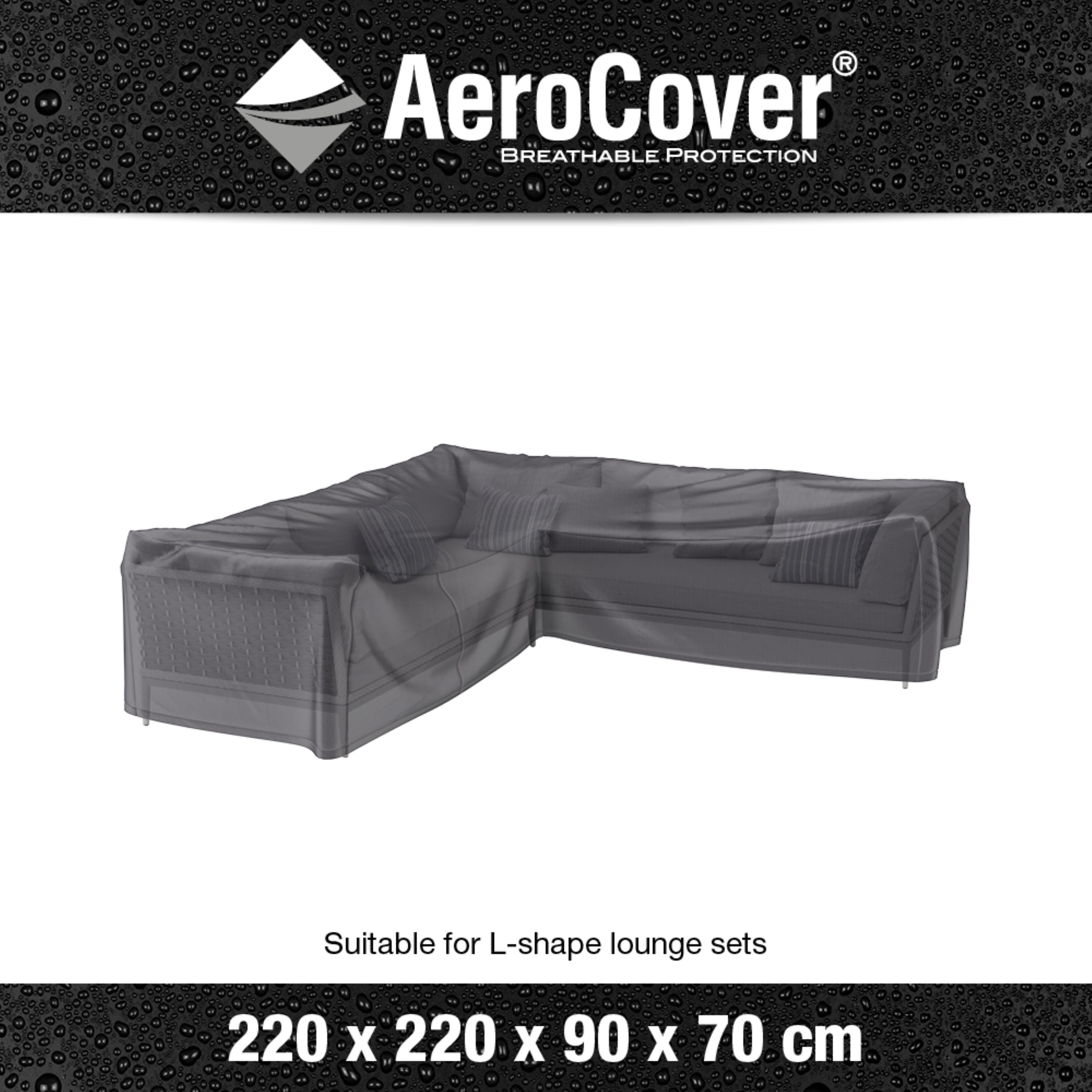 Aerocover Lounge Set L Shape Cover Grey