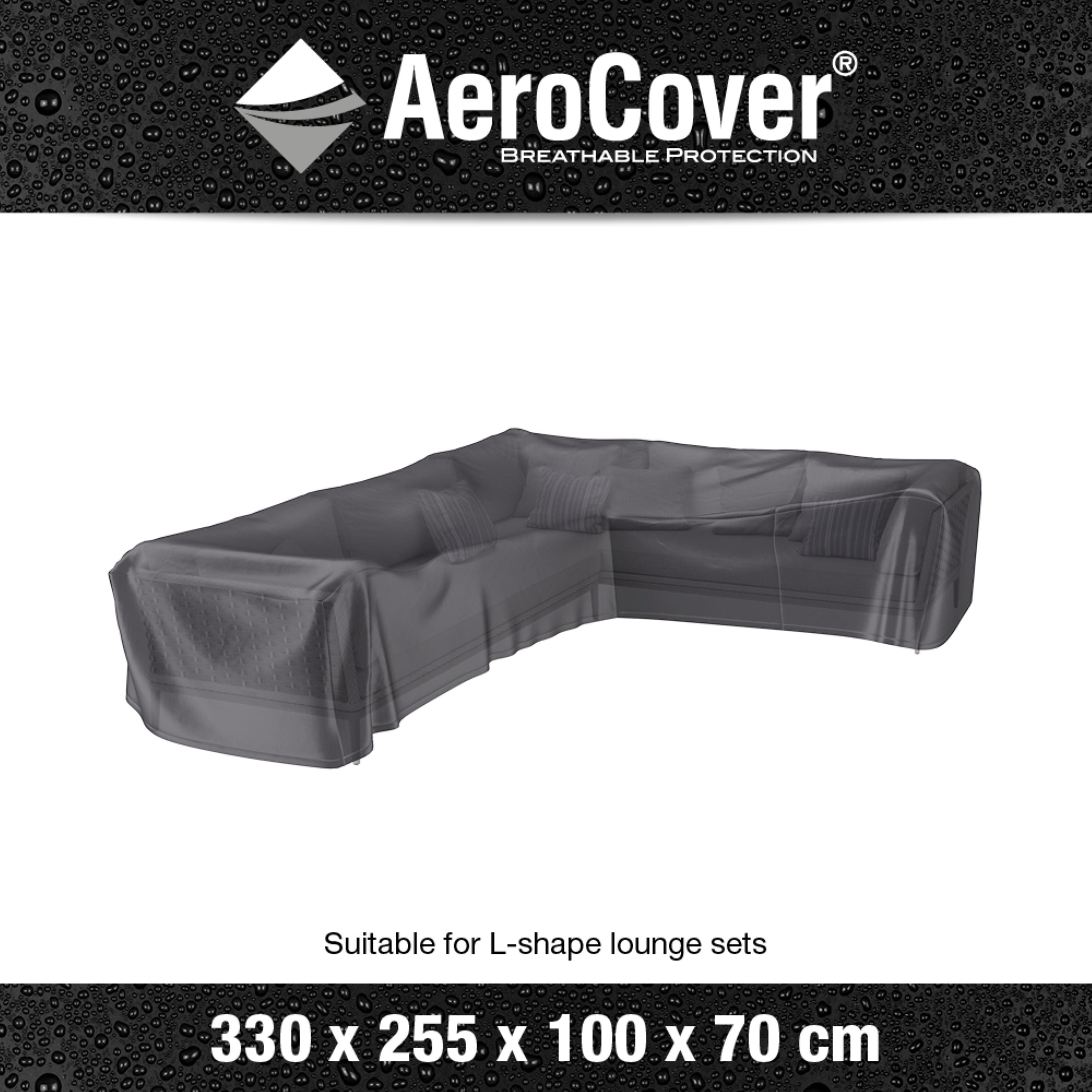 Aerocover Lounge Set Left Hand L Shape Cover Grey
