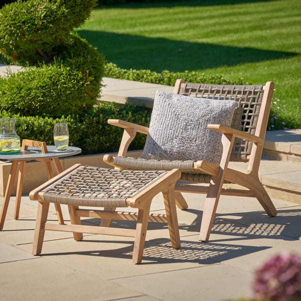 Sesto Garden Chair and Footstool Set image 1 of 7