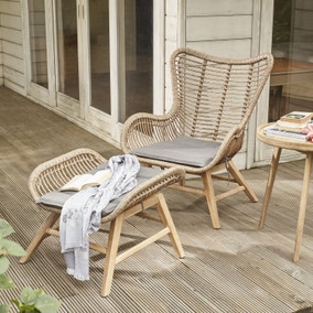 Aurora Garden Chair and Footstool Set