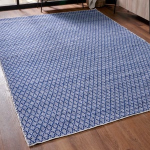 Ikat Denim Indoor Outdoor Rug