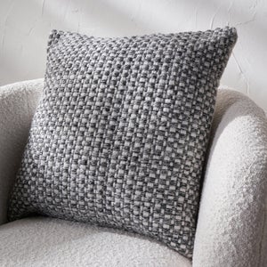 Set Of 3 Basket Weave Square Scatter Cushions