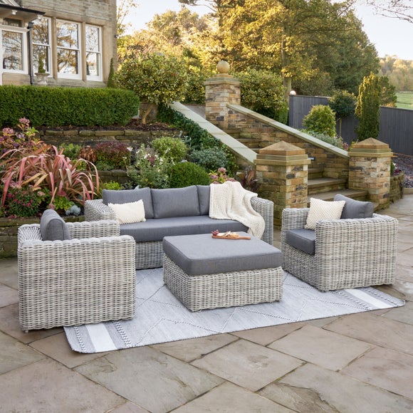 Rattan cube best sale set dunelm