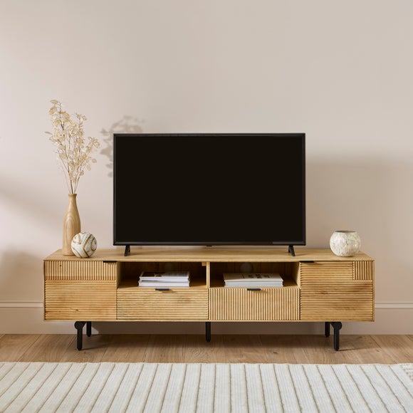 Click to view product details and reviews for Spencer Extra Wide Tv Unit For Tvs Up To 80 Mango Wood.