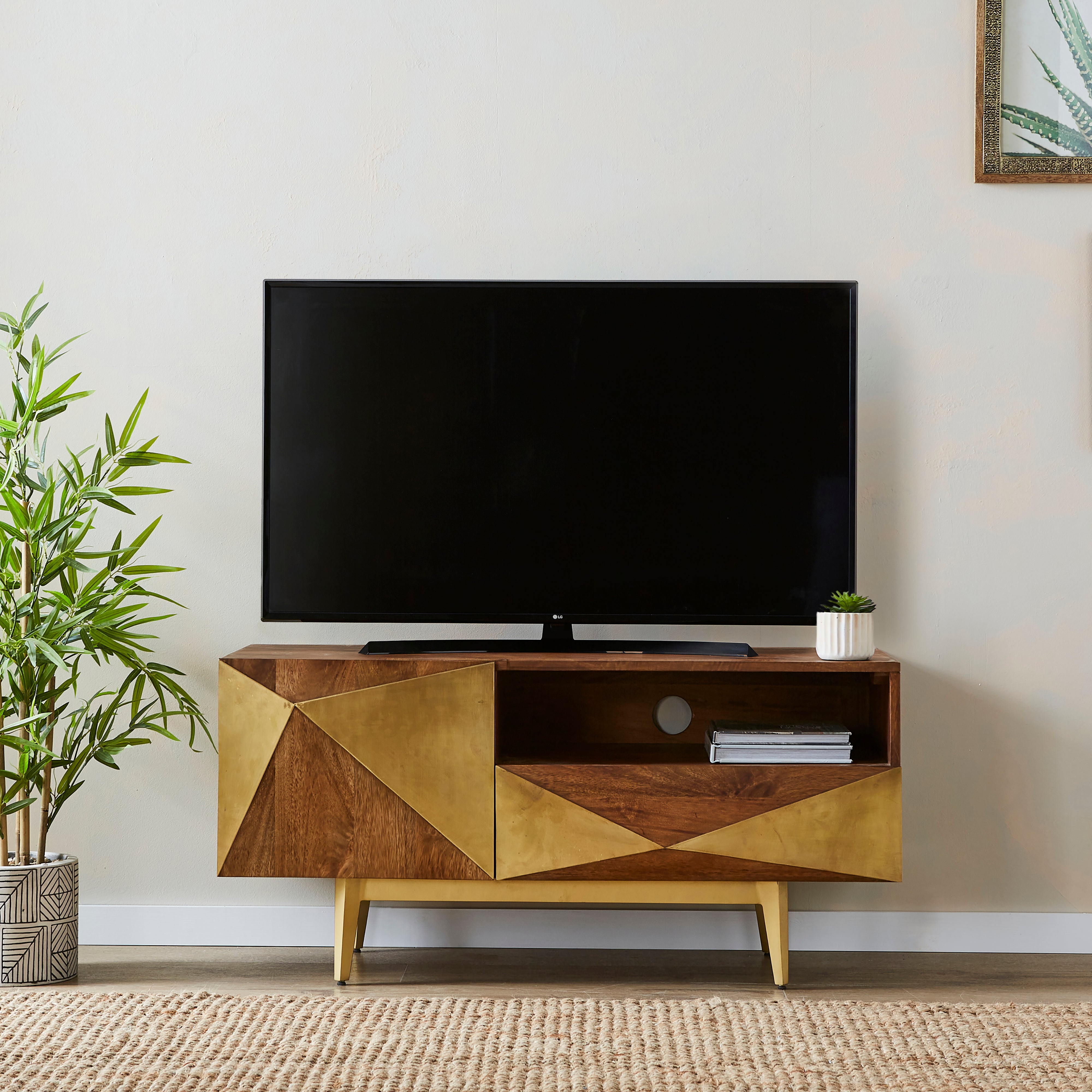 Zadie Small Tv Unit For Tvs Up To 42 Mango Wood Natural