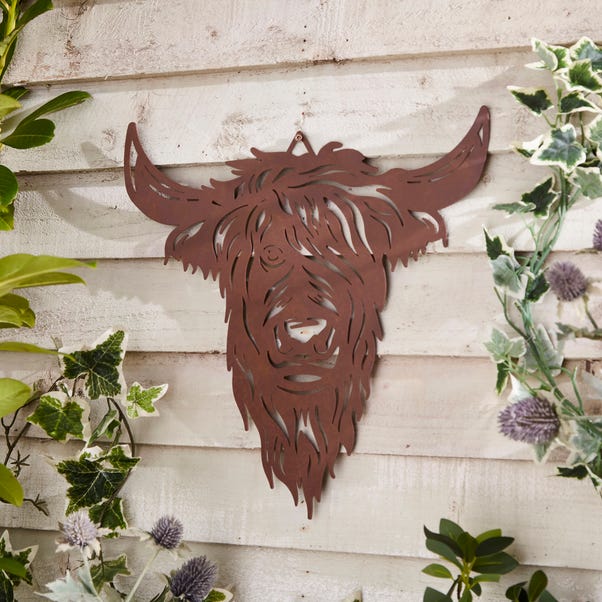 Highland Cow Indoor Outdoor Metal Wall Art image 1 of 4