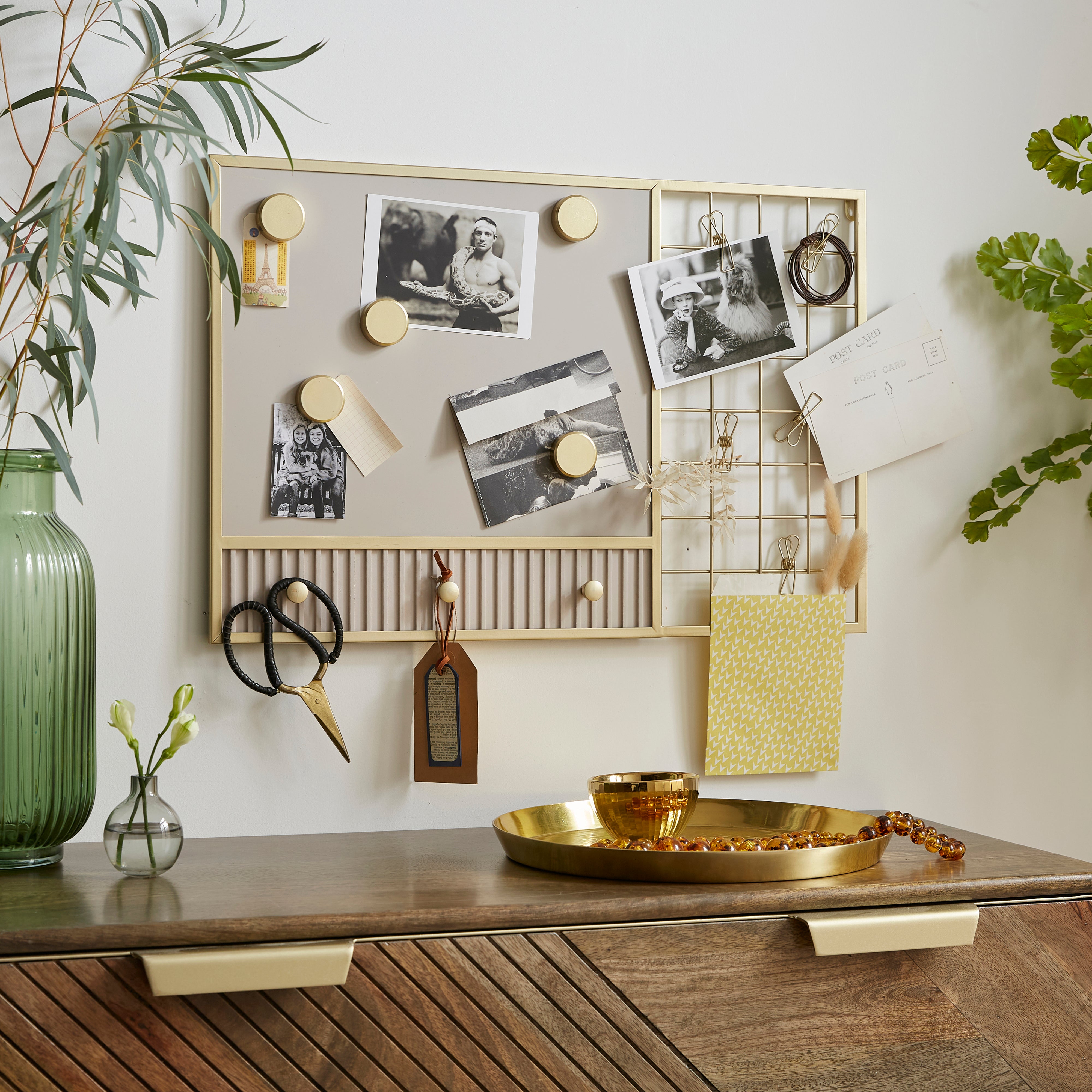 Modern Luxe Ribbed Magnetic Notice Board