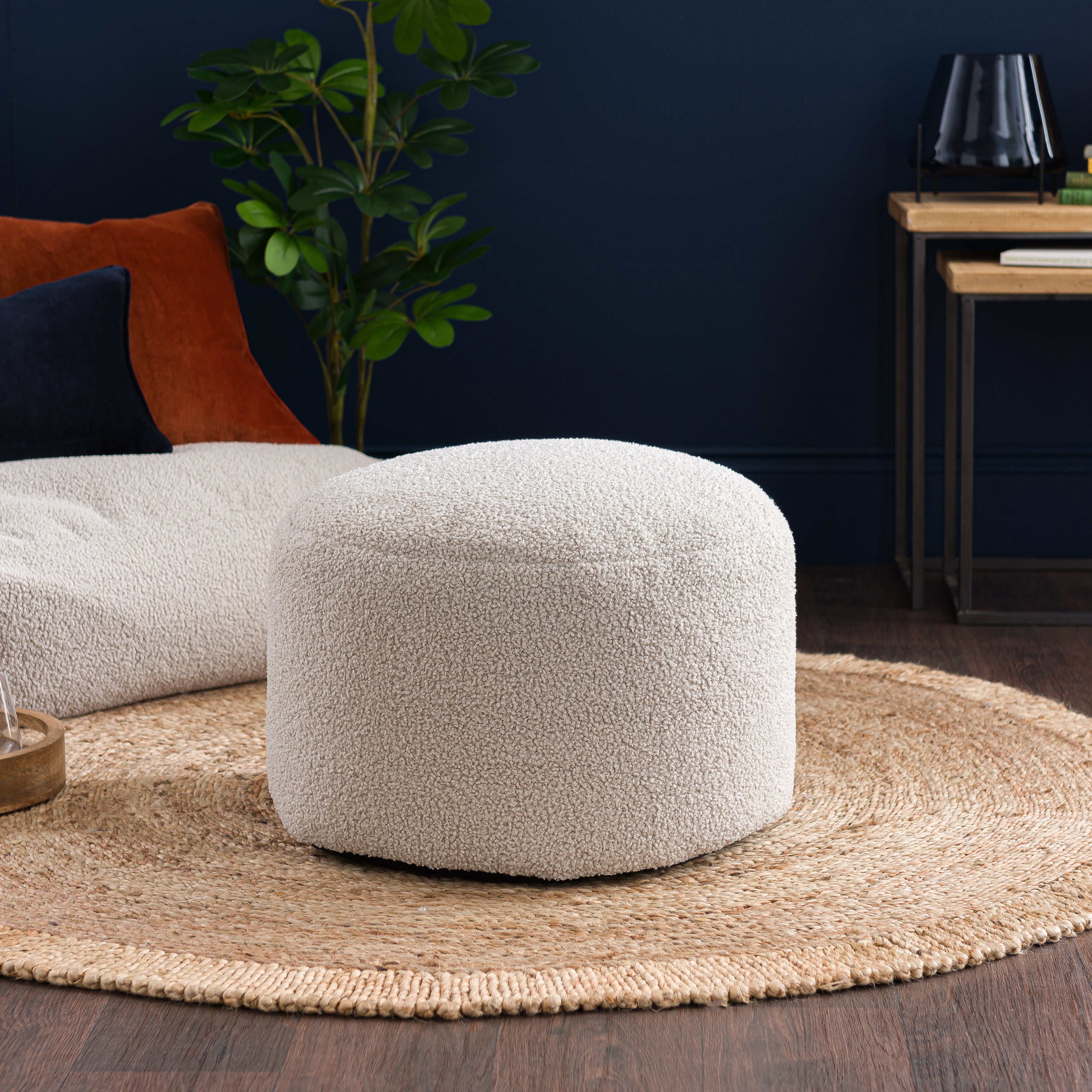 Sherpa Pouffe Natural