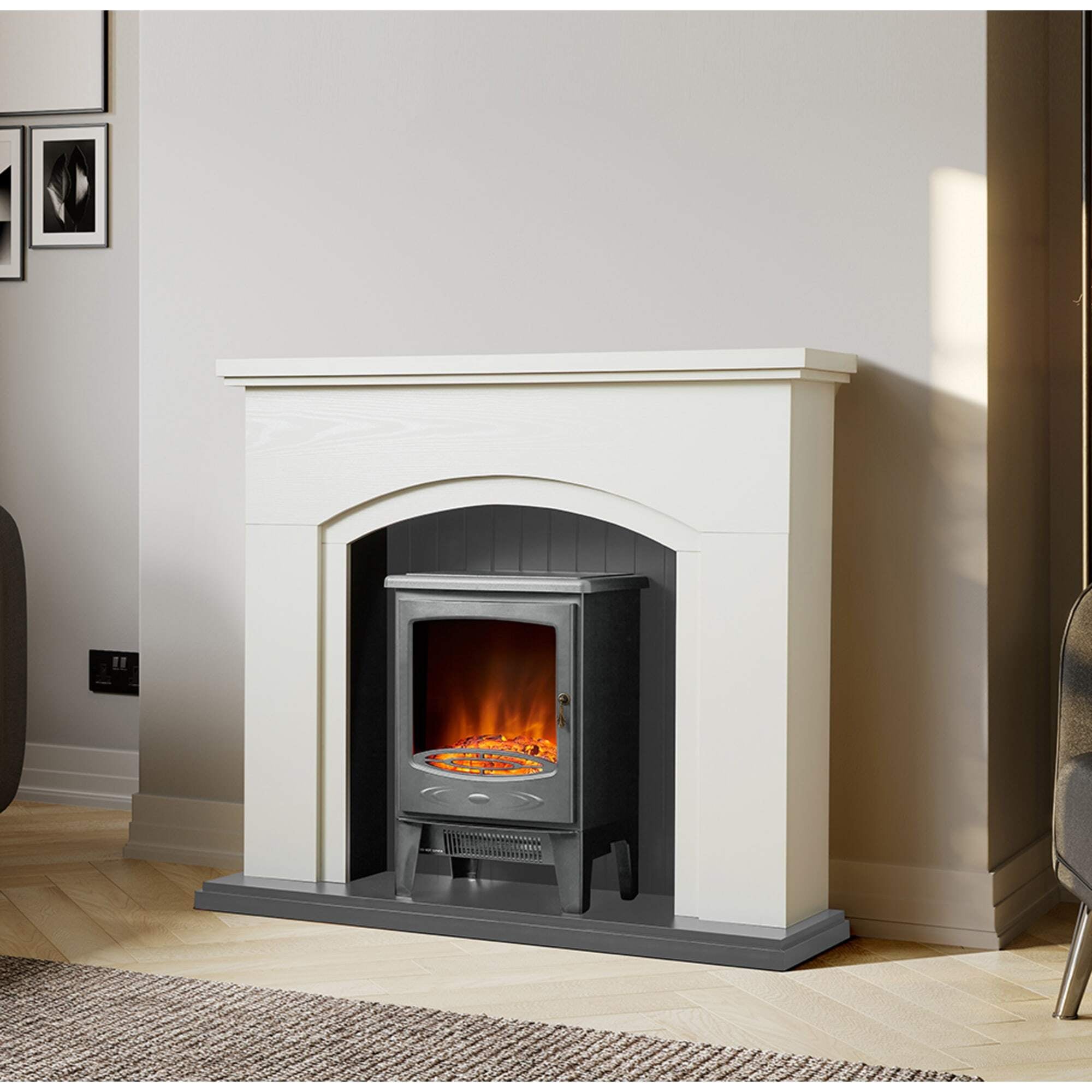 1.8KW Newcastle Arch Front Fireplace Suite