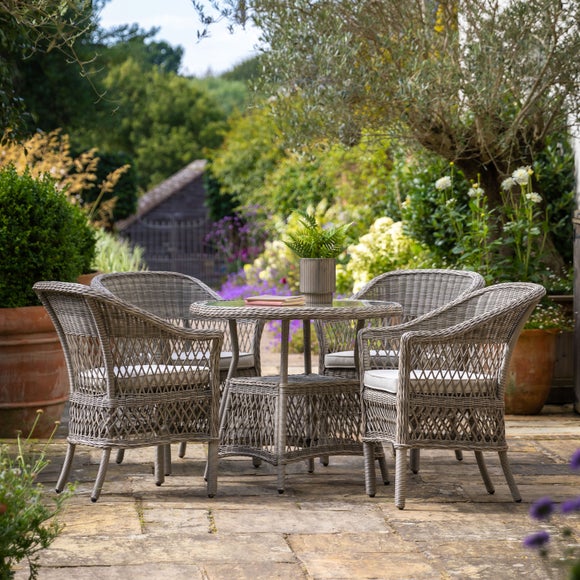 View Corte 4 Seater Round Dining Set View Corte 4 Seater Round Dining Set