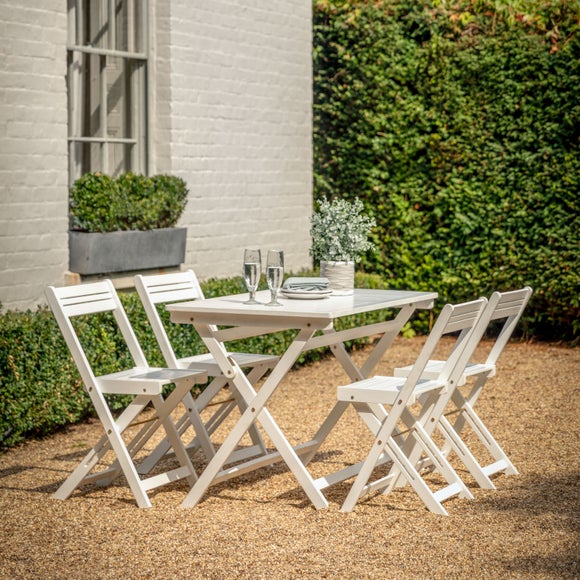 Ottinge White Foldaway Dining Set