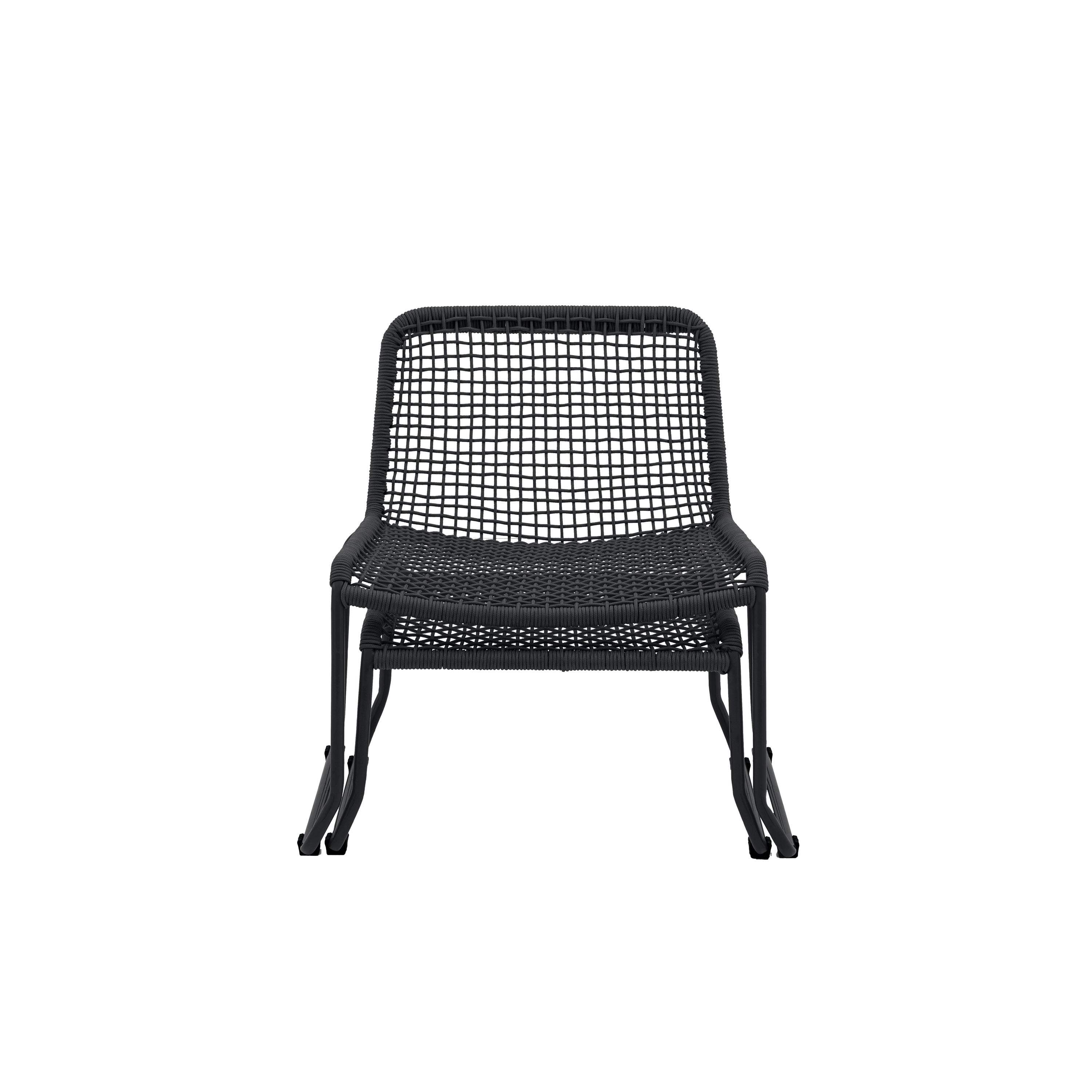 Lydden Lounge Chair With Footstool Black