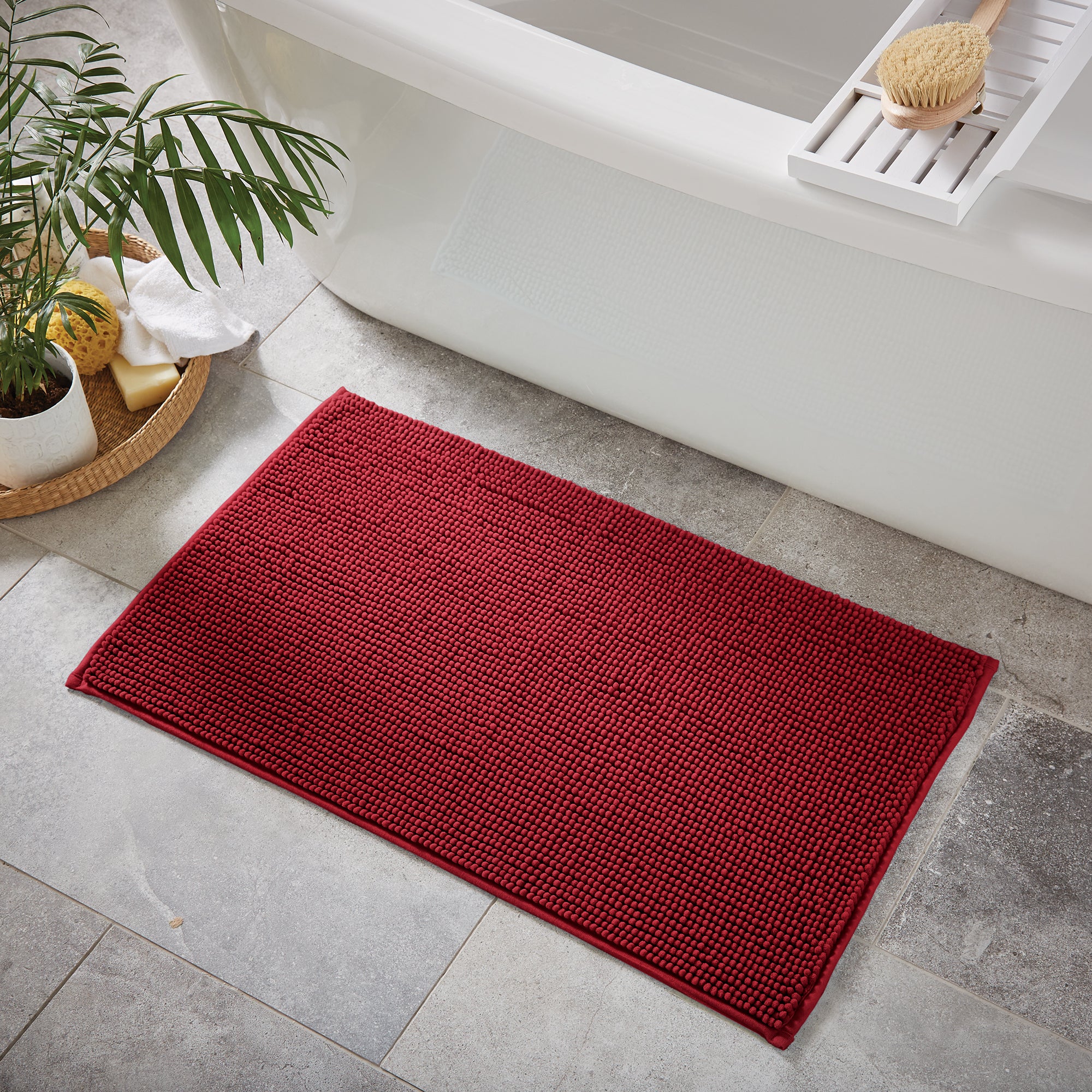 Mini Bobble Bath Mat Ruby