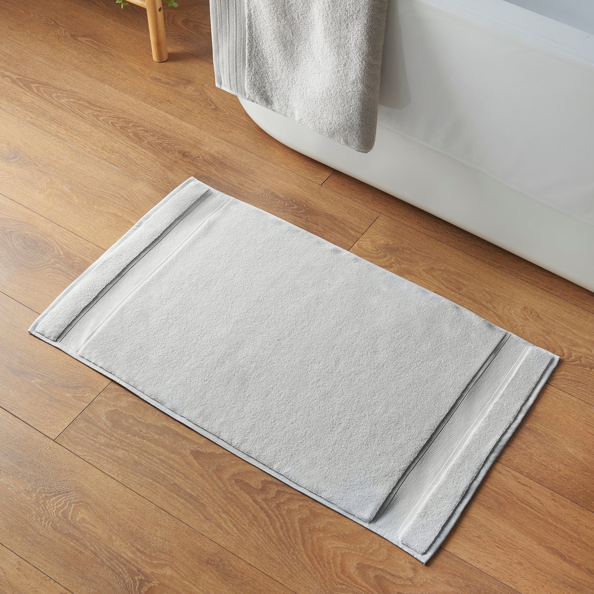 Organic Cotton Bath Mat Grey