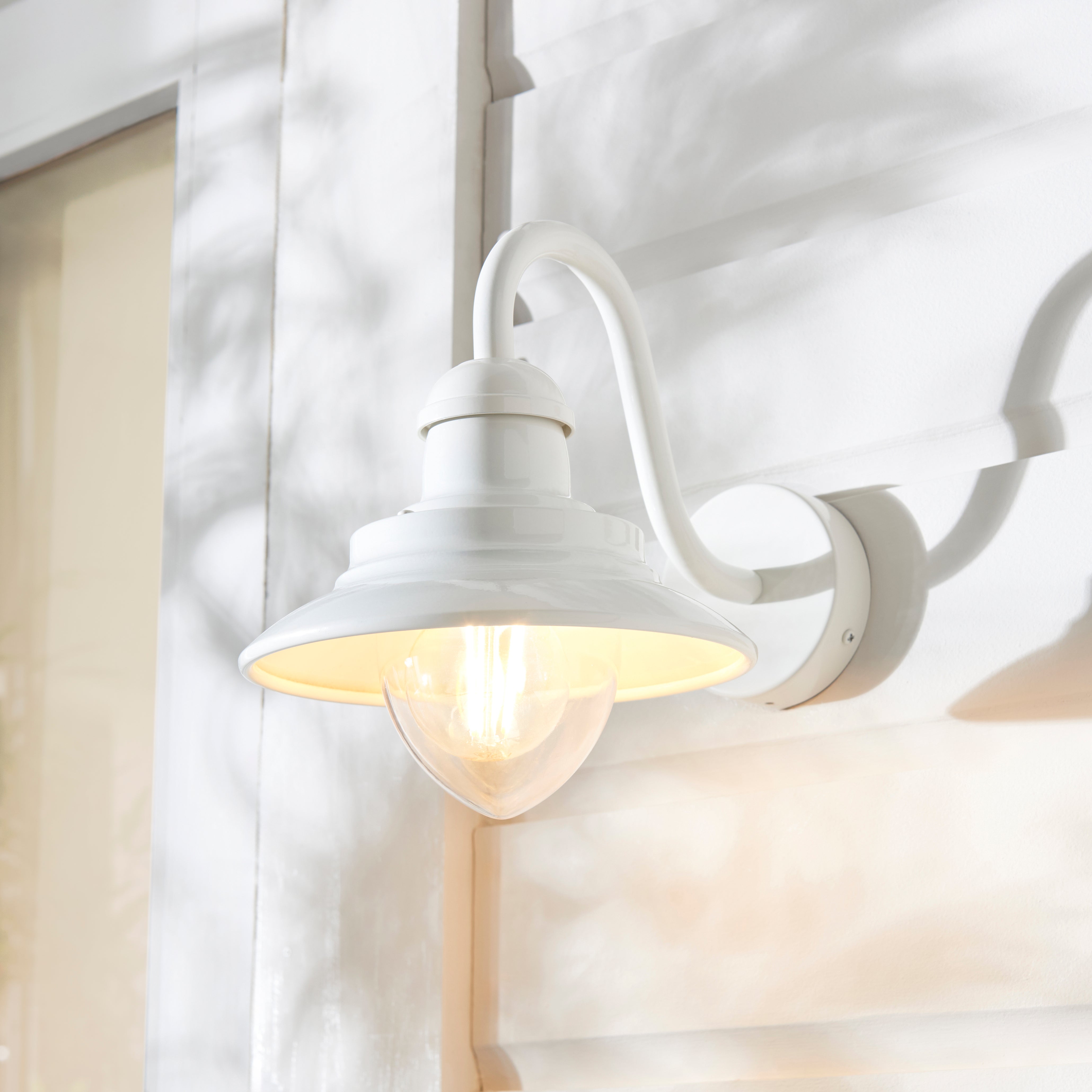 Fishermans Outdoor Adjustable Wall Light Off White