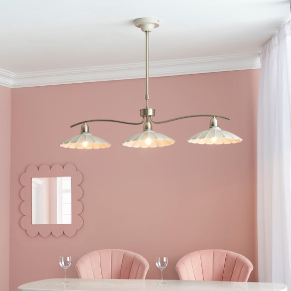 Click to view product details and reviews for Maya Scallop 3 Light Adjustable Diner Ceiling Light.