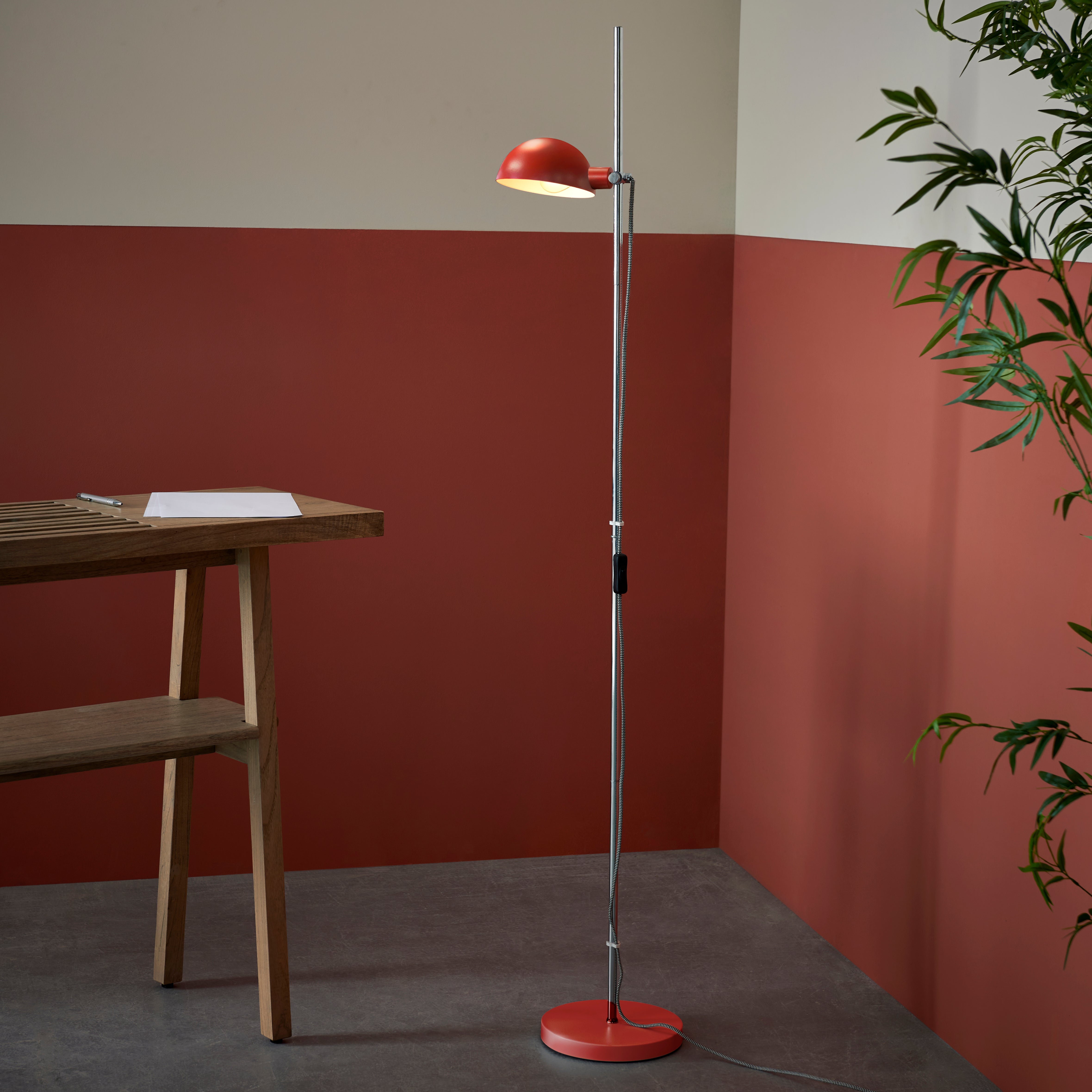 Pop Retro Adjustable Floor Lamp Red