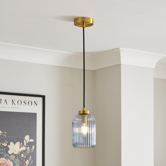Click to view product details and reviews for Riley Ribbed Adjustable Pendant Light.